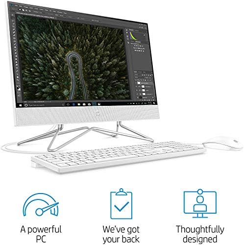 HP 21.5 מחשב שולחני All-in-One של FHD | אינטל pentium j5040 מרובע ליבות | 8GB DDR4 RAM-256GB SSD + 1TB